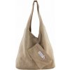 Kabelka Sylva shopper kožená - béžová béžová