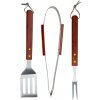 Vergionic 7828 Grilovacie náradie – sada 3 ks, BBQ drevo, nerez