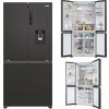 Chladnička French Door Haier HCR3818EWPT s dávkovačom vody, 463 l, čierna, No Frost
