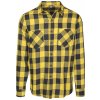 Pánska košeľa Urban Classics Checked Flanell Shirt - čierna,žltá XL
