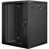Lanberg Nástenný rack 19' 15U 600X600mm čierny flat pack WF01-6615-10B