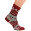 Červeno-sivé ponožky VIANOCE