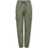 Only nohavice Noos Caro Pull Up Trousers Oil Green Zelená