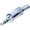 TRU COMPONENTS Jack konektor 3.5 mm zástrčka, rovná Pólov: 3 stereo strieborný