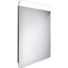 Nimco Zrkadlá - Zrkadlo s LED s osvetlením, 50x70 cm, dotykový senzor, hliník ZP 23001V