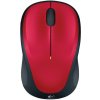 Logitech M235/Cestovná/Optická/1 000 DPI/Bezdrôtová USB/Čierna-červená 910-002496