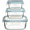 5five Simply Smart Sklenená nádoba na potraviny Clipeat sada 3ks