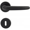 Dverové kovanie MP GK - ULMER - R (BS - Čierna matná), kľučka-kľučka, WC kľúč, MP BS (čierna mat)