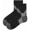 Vlnka 2 páry bavlnených ponožiek na bicykel čierna/sivá