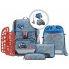 Školská aktovka/ruksak 2V1 pre prváčikov – 6-dielny set, Step by Step Policajné auto