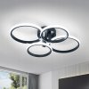 LED stropné svietidlo okrúhly luster čierny moderný do obývačky 56W 6500K