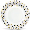 Papierový tanier PAW Eco 23 cm Confetti (gold-black) / 8 ks
