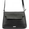 MiaMore Kožená crossbody dámska kabelka čierna 01-017