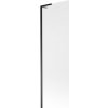 Mexen Next L, 1-krídlová vaňová zástena 60 x 150 cm, 6mm sklo námraza, čierny profil, 895-060-000-03-30-70