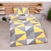 Stanex Bavlnené krepové obliečky Geometria žltá 140x200 + 90x70 cm