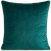 Eurofirany Zamatový vankúš GAJA tmavotyrkysová Polyester 60x60