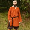 Battle Merchant Vlněná vikingská tunika s diamantovou vazbou oranžově červená