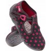 Ren But detské papuče na suchý zips sivé, veľkosť 23
