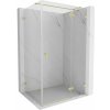 Mexen Lunar T, výklopný sprchový kút pravý 130 x 80 cm, 8mm číre sklo, zlatý kartáčovaný - 834T-130-080-55-00-P