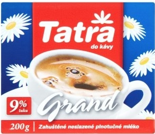 Tatra Grand zahustené nesladené plnotučné mlieko do kávy 200 g od 1,19 € -  Heureka.sk