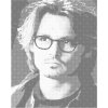 ZUTY Bodkovanie - JOHNNY DEPP Rámovanie: bez rámu a bez vypnutia plátna, Rozmer: 40x50 cm