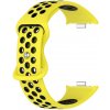 eses Silikónový dierkovaný remienok pre Xiaomi Redmi Watch 4, Smart Band 8 Pro a 9 Pro - Žlto čierny