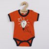 New Baby Dojčenské bavlnené body s krátkym rukávom Happy Bulbs Oranžová