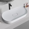 Rea iris, umývadlo na dosku z konglomerátu 700x355x105 mm, biela matná, REA-U4305
