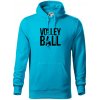 Volleyball nápis - Mikina pánska Cape s kapucňou - S ( Svetlý tyrkys )