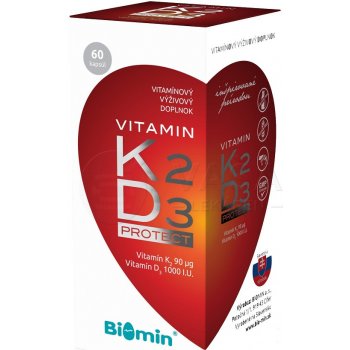 Biomin Vitamín K2 + Vitamín D3 Protect 60 kapsúl od 20,65 € - Heureka.sk