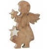 J-Line by Jolipa Drevený anjel s vyberací hviezdou - 18*4*29cm - J-Line by Jolipa