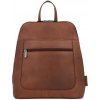 Beagles Hnedý elegantný ruksak kožený „Santa Lucia“ 11L