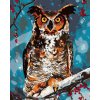 Diamondi Diamantové maľovanie - SOVA V LESE Rámovanie: bez rámu a bez vypnutia plátna, Rozmer: 40x50 cm