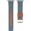 eses Kožený formálny remienok pre Apple Watch - Modrý 42mm, 44mm, 45mm, 49mm