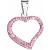 PAVONA Strieborný prívesok s krištáľmi Swarovski ružové srdce 34093.3