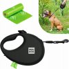 Automatické vodítko WAUDOG R-LEASH s nádobou na vrecká, čierna, M
