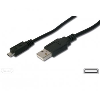 PremiumCord Kábel micro USB, A-B 1m