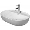 Duravit Luv - Umývadlo na dosku, 60x40 cm, s 1 otvorom na batériu, DuraCeram, alpská biela 0380600000