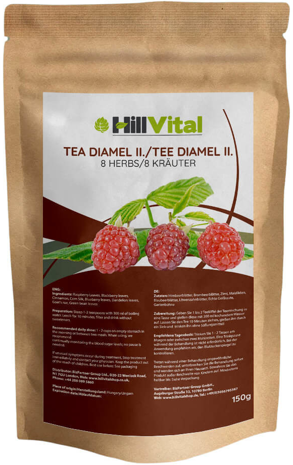 HillVital čaj Diamel II na cukrovku diabetes 2 stupňa 150 g