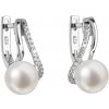 Pavona Evolution Group strieborné náušnice s pravými perlami 21024.1