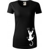 Mačka visiaca - Dámske tričko z organickej bavlny Origin (GOTS) - 2XL ( Čierna )