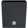 PROSPERPLAST RATO LOW Květináč 17x17x17cm ratan antracit