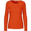 Neutral Dámske tričko s dlhým rukávom z organickej Fairtrade bavlny Oranžová