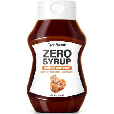 GymBeam Zero Syrup polevový sirup bez kalórií príchuť Salted Caramel 350 ml
