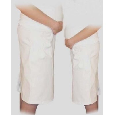 Be MaaMaa tehotenská športová sukňa s vreckami biela