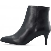 Bianco kožené členkové topánky BIACILLE dámske na vysokom podpätku 11300741 čierna