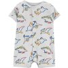 CARTER'S Overal letný krátky rukáv Grey Dino chlapec NB/vel. 56