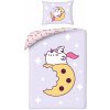 Halantex · Posteľné obliečky z mikrovlákna Pusheen na mesiaci - 70x90 cm + 140x200 cm