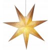 Emos DCAZ07 LED hviezda papierová závesná so zlatými trblietkami na okrajoch biela 60 cm vnútorná