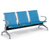 Kovová lavica do čakární STRONG, 3-sedadlo, modrá